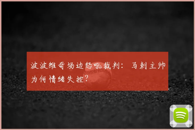 波波维奇场边怒吼裁判：马刺主帅为何情绪失控？